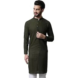 jompers Men's Chikankari Cotton Kurtas-picture-19