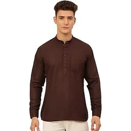 jompers Men's Cotton Solid Short Kurtas.-picture-40