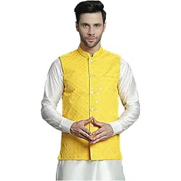 jompers Men's embroidered and sequins Nehru Jacket-picture-32