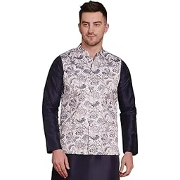 jompers Men's Floral Printed Nehru Jacket-picture-29