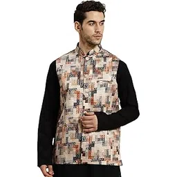 jompers Men’s Geometric Printed Nehru Jacket-picture-11