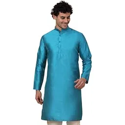 jompers Men's Solid Dupion Silk Kurtas-picture-34