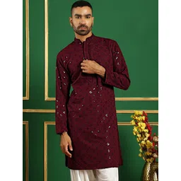 Jompers Quirky Mandarin Collar Pure Cotton Kurta-picture-32