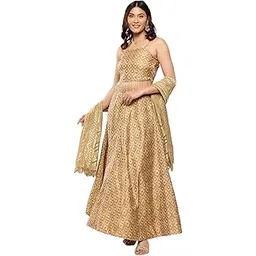 jompers Silk Blend Women's Cutdana Emblished Jacqard Readymade Lehenga Choli With Dupatta-picture-13