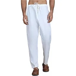 jompers White solid mid-rise pyjamas, has a drawstring closure-picture-39
