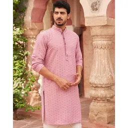 jompers Men Embroidered Cotton Kurta image 3