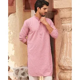 jompers Men Embroidered Cotton Kurta image 1