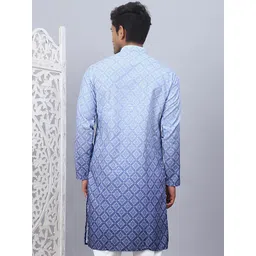 jompers Men's Ombre Pure Cotton Straight Kurta image 2