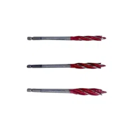 Jon Bhandari 3 Pcs Four Slot Hex Shank Twist Bore Hole Auger Drilling Bit Set for Woodworking, Soft Metal &a; Plastic, 4S1-picture-13