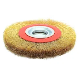 Jon Bhandari 6 inch Golden Steel Wire Wheel Brush with Adapter Rings for Grinding &a; Clean Polishing, B-025_W/Varia-picture-29