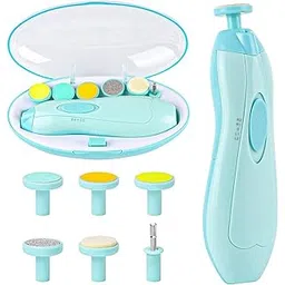 JONTUS Baby Nail Trimmer Electric,Baby Nail Clippers, 6 in 1 Baby Nail File,Nail File Baby Grooming Kit Manicure Set for Toddler or Adults (BLUE)-picture-26