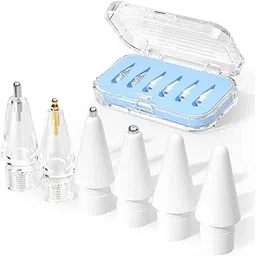 JOOSKO Upgraded Replacement Tips for Apple Pencil Pro/USB-C/2nd Gen/1st Gen Tips(with Storage case,wear-Resistant Mix Metal Tips for iPad Pencil Accessories(6 Pack，Blue)-picture-30