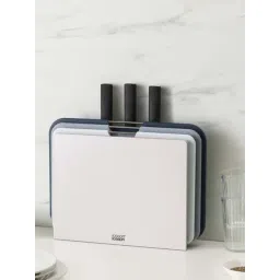 JOSEPH JOSEPH Silver & Black Polypropylene 35.5 cm Chopping Board with Knife - Set of 6-picture-16