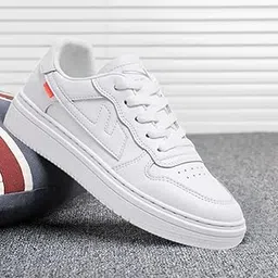 josmos Trendy Casual White Sneakers for Men (White)-picture-32