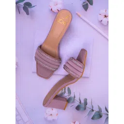 Jove Embellished PU Party Block Sandals-picture-38