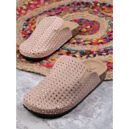 Jove Women Embellished Mules Flats-picture-34