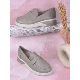 Jove Women Textured Loafers-picture-35