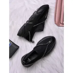 Jove Women's Black Casual Sneakers-picture-37