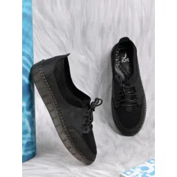 Jove Women's Black Derby Shoes-picture-43