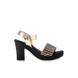 Jove Women's Golden Ankle Strap Sandals-picture-32