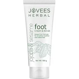 Jovees Herbal Foot Care Cream & Scrub For Rough, Dry and Cracked Heel | 2-in-1 Formula For Moisturizes | Feet Cream For Heel Repair With Jojoba & Sesame | Suits both Men/Women 100g-image-38