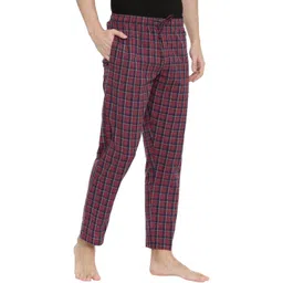 Joven Checked Pure Cotton Mid-Rise Joggers Lounge Pants-picture-53