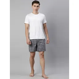 Joven Men White & Navy Blue Pure Cotton Night suit-picture-38