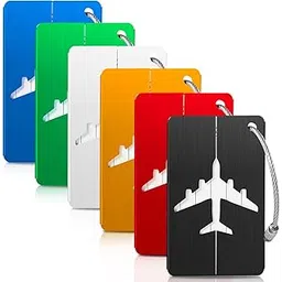 joy & inspiration Luggage Tags 6 Colours Aluminium Metal Travel Tags Aircraft Metal Luggage Tags-picture-13