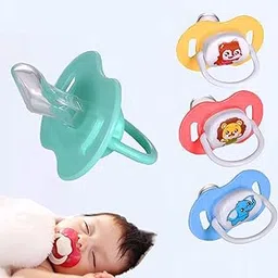 Joy Buzz Baby Pacifier Ultra Light Soft Silicone Nipple| BPA Free | Oral stimulatory | Teether | Pack of 4 | 0-6 Months + Kids (4)-picture-32