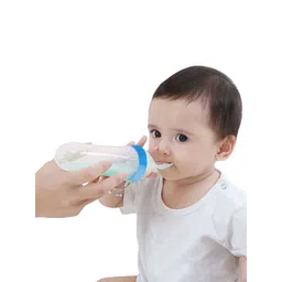 Joy Buzz Kids Set Of 2 Baby Squeezy Spoon Food Feeder & Fruit Feeder - Blue image 3