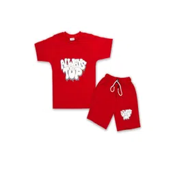 Joy Kids Boys Cotton T-Shirt & Shorts Set-picture-34