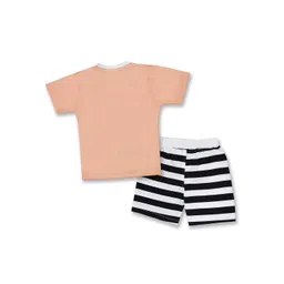 Joy Kids Boys Printed Pure Cotton T-shirt with Shorts Clothing Set-picture-32