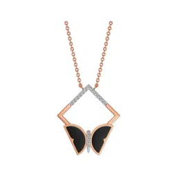 Joyalukkas 18k (750) Purity Rose Gold Black Winged Diamond Pendant-picture-19