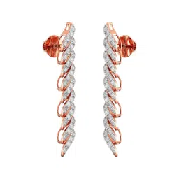 Joyalukkas 18k (750) Purity Rose Gold Delicate Swirl Diamond Earrings-picture-32