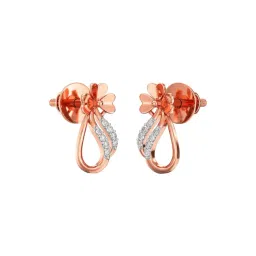 Joyalukkas 18k (750) Purity Rose Gold Floral Glow Dewdrop Diamond Earrings-picture-17