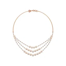 Joyalukkas 18k (750) Purity Rose Gold Layered Radiance Diamond Necklace-picture-17