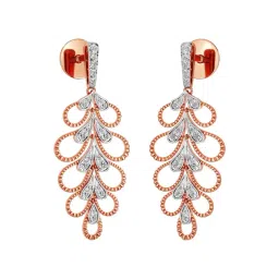 Joyalukkas 18k (750) Purity Rose Gold Lush Floral Diamond Earrings-picture-26