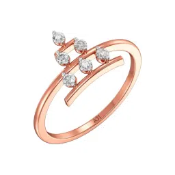 Joyalukkas 18k (750) Purity Rose Gold Radiant Triangle Diamond Ring-picture-15