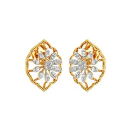 Joyalukkas 18k (750) Purity Yellow Gold Leafy Blossom Diamond Earrings-picture-19