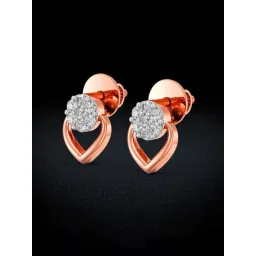 Joyalukkas 18k Gold Glittered Diamond Stud Earrings-picture-26