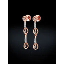 Joyalukkas 18k Gold Shimmer Inspired Diamond Dangler Earrings-picture-14