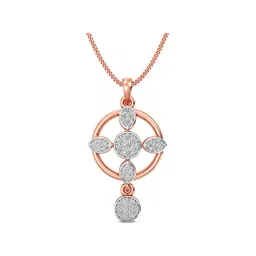 Joyalukkas 18k Rose Gold & Diamond Pendant with Chain for Women-picture-19