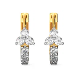 Joyalukkas 18k Yellow Gold & Diamond Hoop Earrings for Girls-picture-39