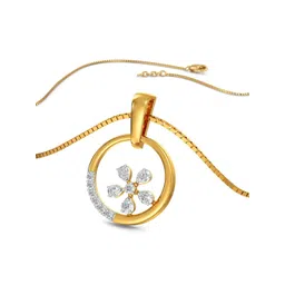 Joyalukkas 18KT Gold Diamond Studded Pendant - 2.81 g-picture-12