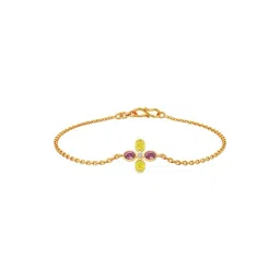 Joyalukkas 22k (916) Blooming Four Petal Gold Bracelet For Women-picture-25
