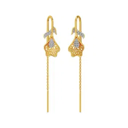 Joyalukkas 22k (916) Branching Blooms Gold Earrings For Women-picture-10