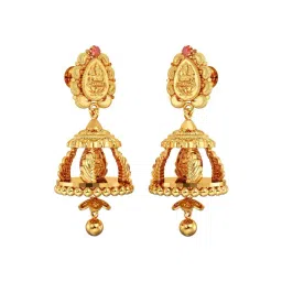 Joyalukkas 22k (916) Divine Lord Lakshmi Gold Earring For Women-picture-23