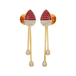 Joyalukkas 22k (916) Ethereal Dewdrop Beauty Gold Earrings For Women-picture-30