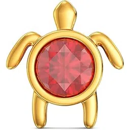 joyalukkas 22K (916) Purity Opulent Turtle Bloom Nose Stud For Women (Yellow)-picture-20