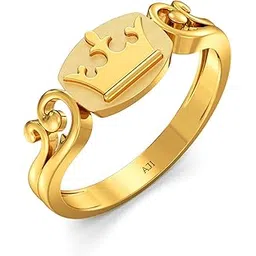 joyalukkas 22K (916) Purity Regal Crown Elegance Ring For Men-picture-30